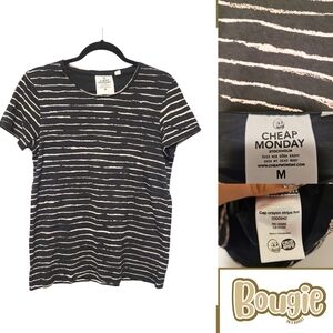 Cheap Monday Black and White Stripe Tee